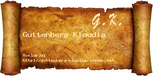 Guttenberg Klaudia névjegykártya